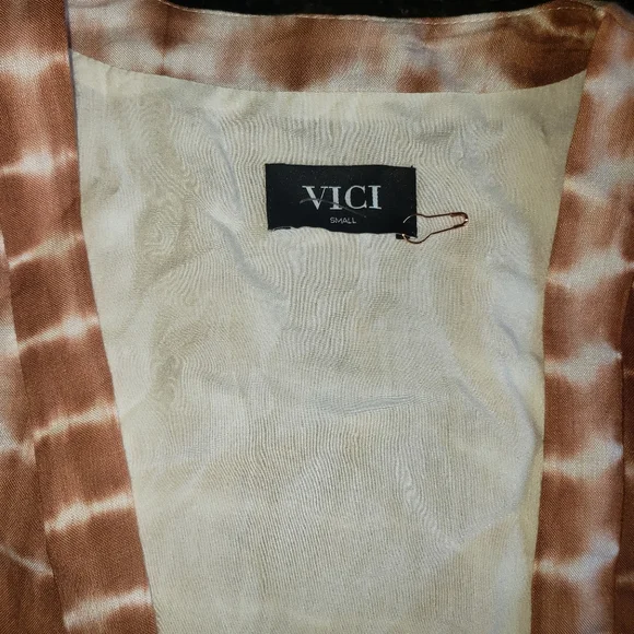 Vici X Nordstrom Tie Dye Plunge Neck Tiered Ruffle Maxi Dress Sz S - Picture 14 of 14